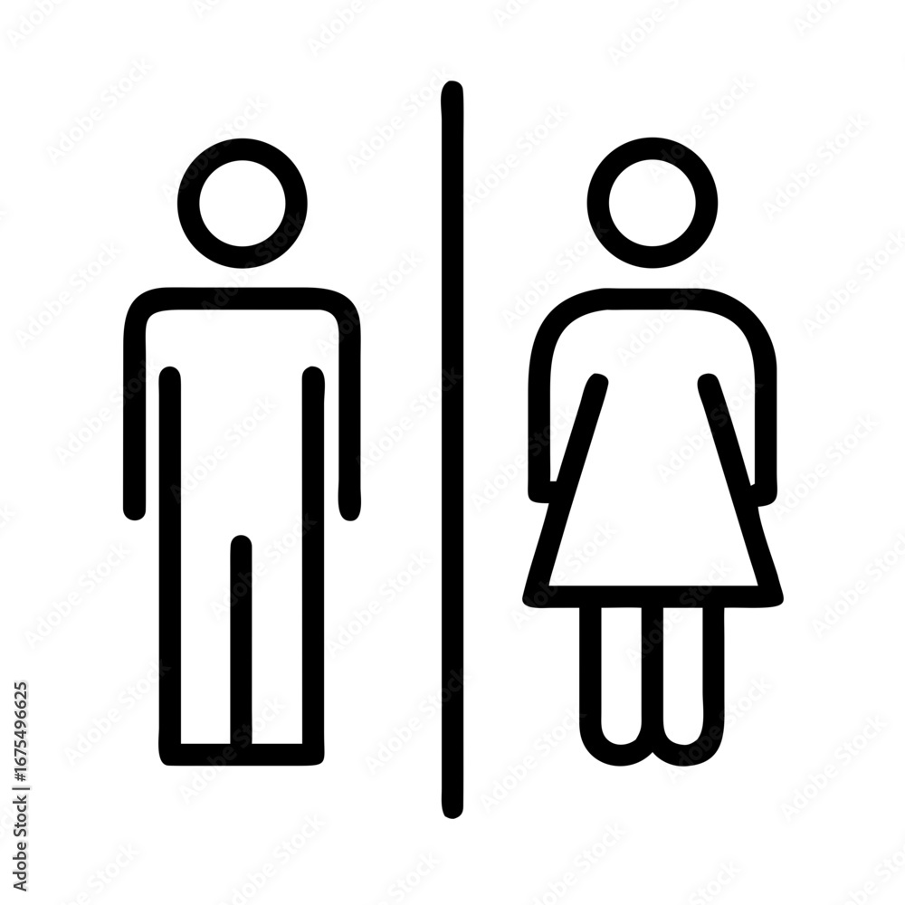 Ícone banheiro masculino e feminino PNG e SVG