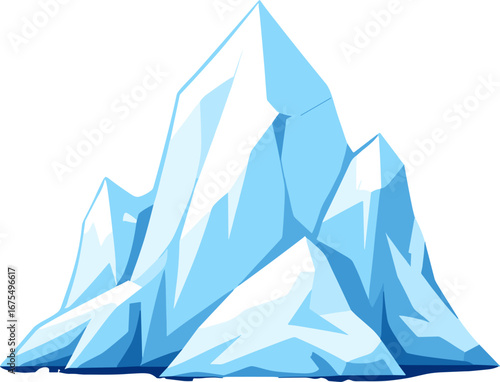 Blue Iceberg Floating Ocean Arctic Large Frozen Glacier