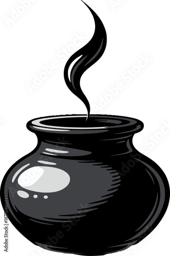 Black Cauldron Brewing Witchcraft Potion Magic