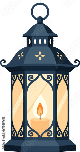 Vintage Metal Lantern Candle Light Home Decor Accent