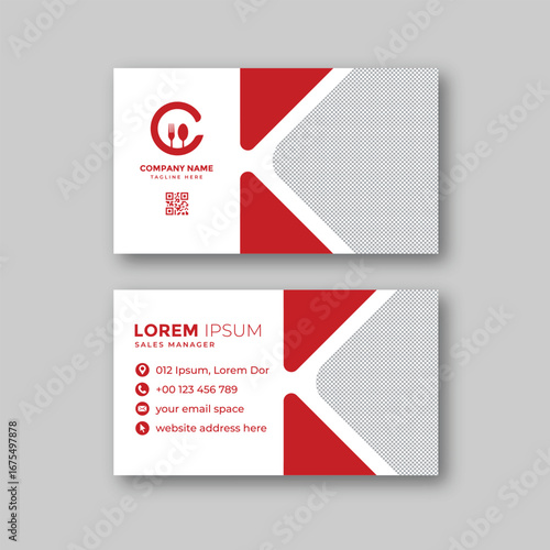 Food business card template
