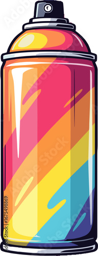 Colorful Spray Paint Can Urban Street Art Tool