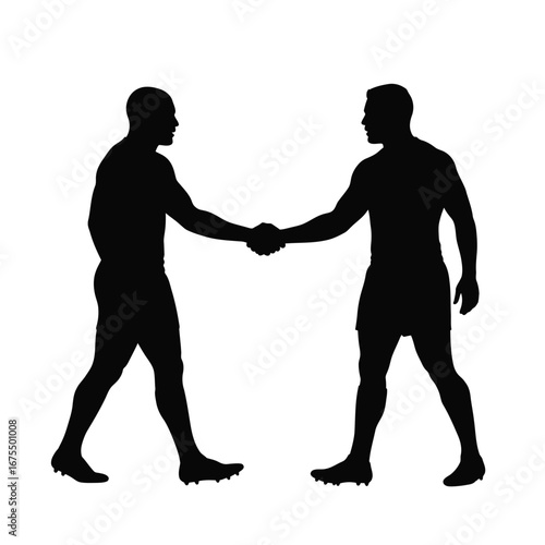 Athletes shaking hands handshake sport