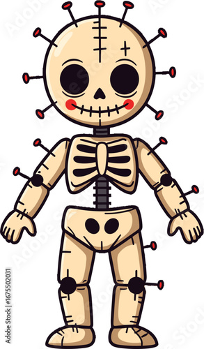 Cute Voodoo Doll Skeleton Pins Toy Character