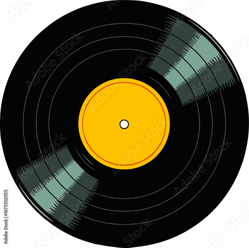 Black Vinyl Record Disc Retro Music Media Classic Sound