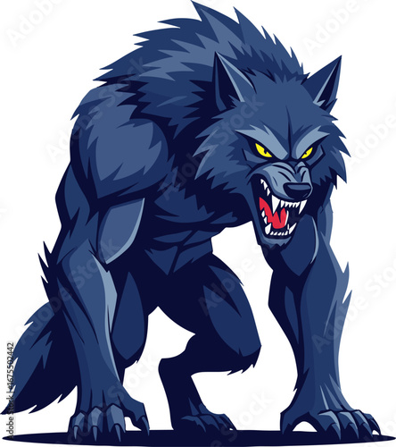 Fierce Angry Werewolf Monster Growling Esport Mascot Logo