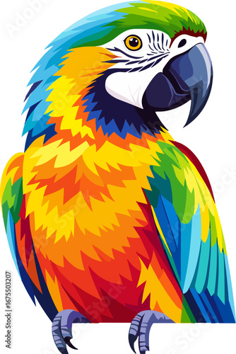 Colorful Parrot Bird Tropical Wildlife Exotic Animal Portrait