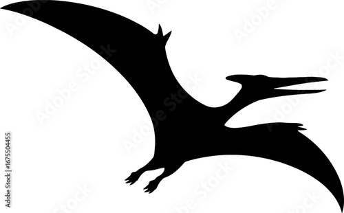 Majestic Pterodactyl Silhouette Flying in the Sky for Creativity