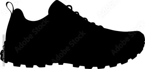 Stylish Athletic Running Shoe Silhouette for Creative Projects