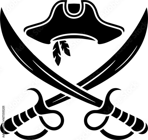 Pirate Hat and Crossed Swords for Adventure Themes