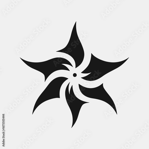 Wallpaper Mural Abstract geometric floral design with a captivating and bold star silhouette Torontodigital.ca