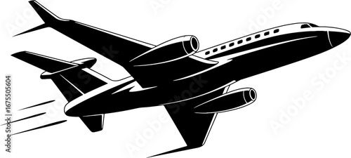 Sleek Vintage Jet Airplane Design for Travel and Aviation Enthusiasts