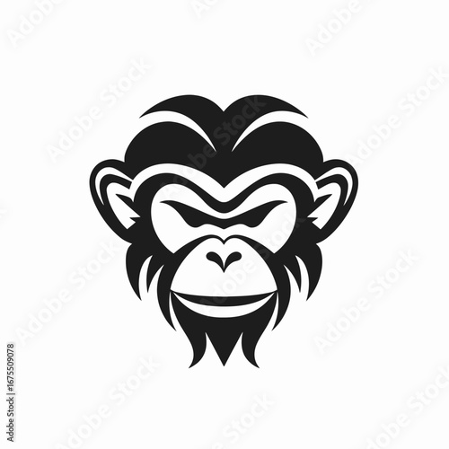 Striking gorilla emblem with an intimidating expression in a powerful silhouette