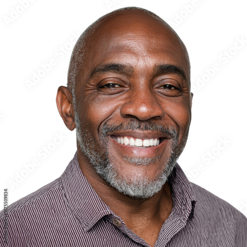 Smiling African American Man Exuding Happiness and Confidence isolated transparent png background