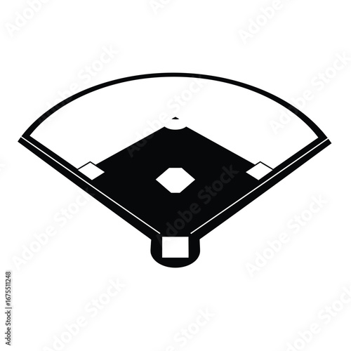 Baseball field diamond outline sport