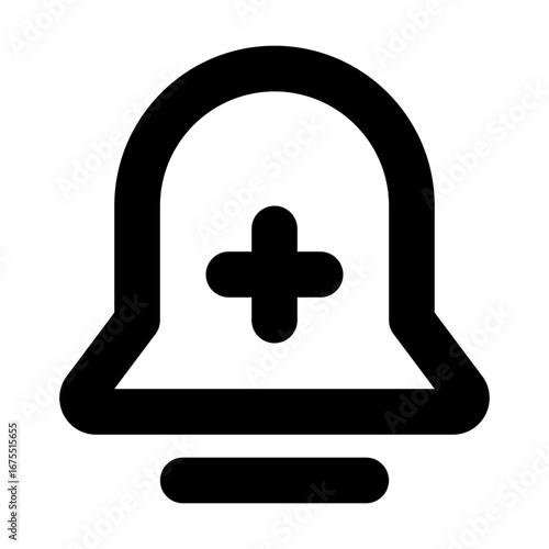 Bell Plus Icon Outline