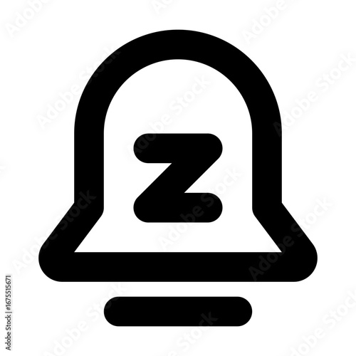 Bell Snooze Icon Outline