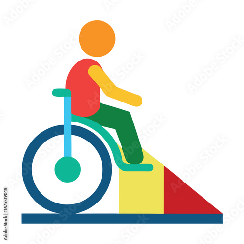 Wheelchair Accessible Vector Icon on White Background


