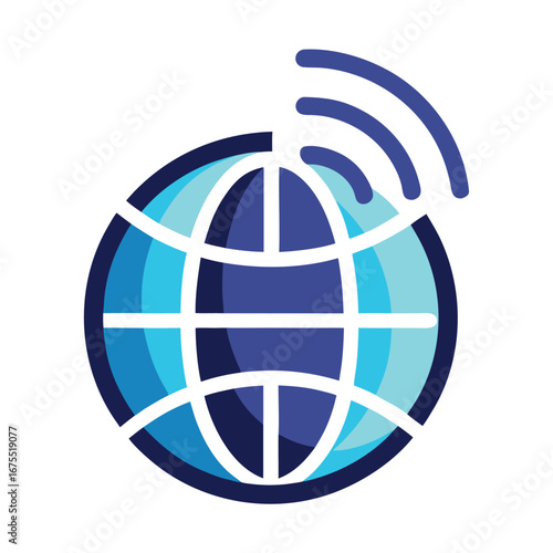 Wi-Fi Vector Icon on White Background

