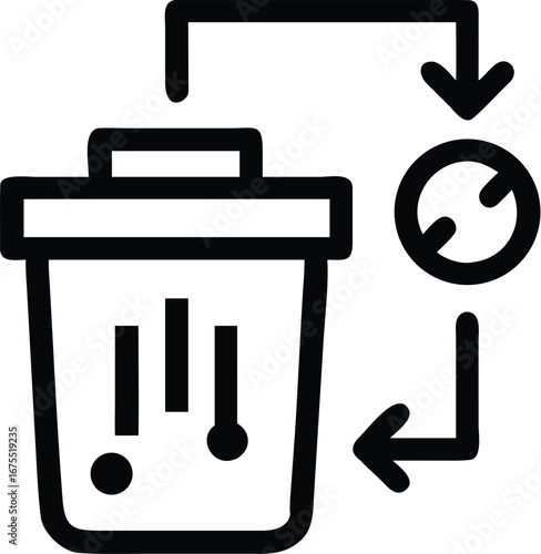 Circuit board fragments inside bin outline technology