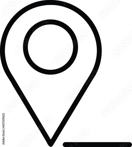 G P S Navigation Pin Silhouette location