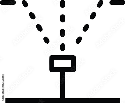 Garden Sprinkler System Icon irrigation water