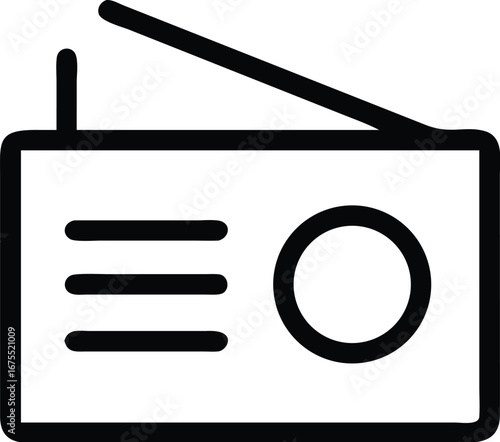 Vintage Radio Silhouette retro broadcast