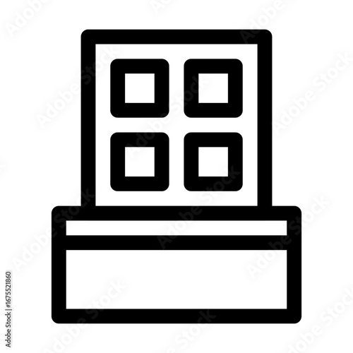 Chocolate Bar Icon Outline