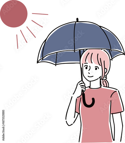 日傘をさす女性