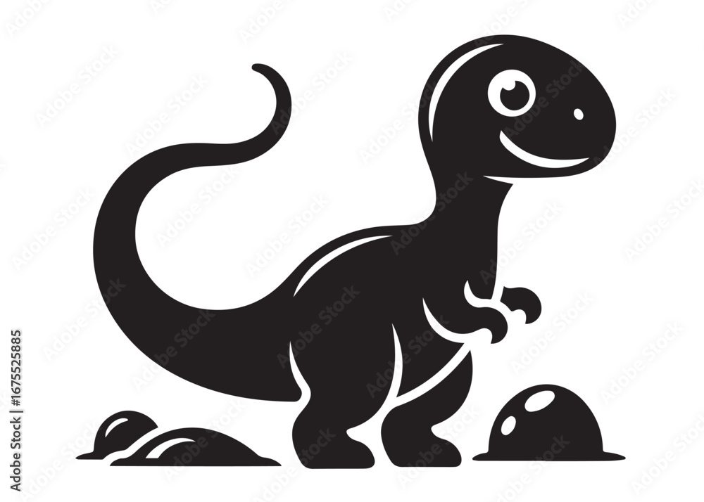 Obraz premium dinosaur logo silhouette vector, dinosaur logo vector silhouette illustration, tyrannosaurus rex silhouette logo vector, powerful predator dinosaur logo silhouette vector on white background.