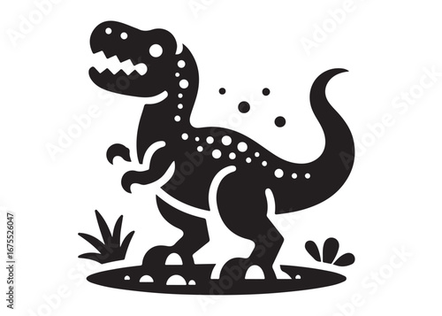 dinosaur logo silhouette vector, dinosaur logo vector silhouette illustration, tyrannosaurus rex silhouette logo vector, powerful predator dinosaur logo silhouette vector on white background.