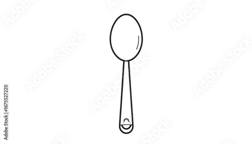 Simple outline drawing of a spoon