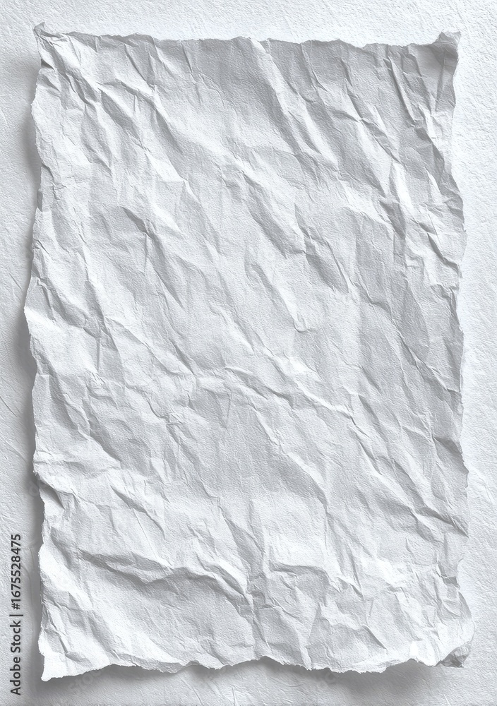 Obraz premium Crumpled white paper sheet (1)