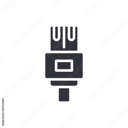 Stylized Ethernet Connector Illustrating Modern Data Transfer Technology Concept