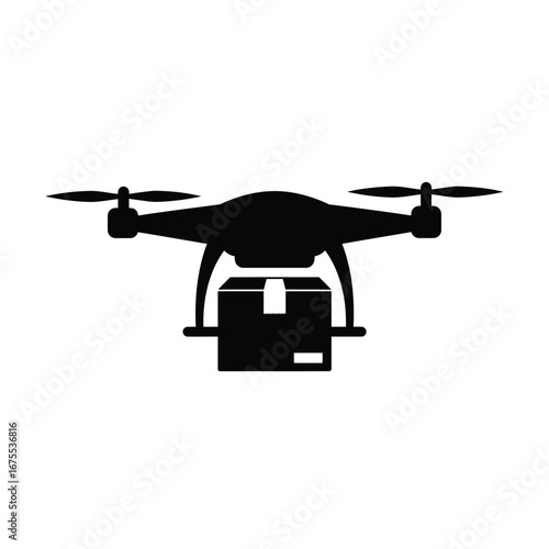 Drone delivering package delivery transportation