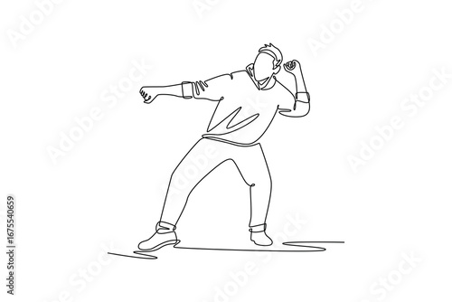 Job and professional concept. Single line draw design. Vector graphic illustration