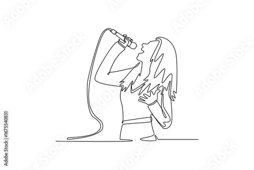 Job and professional concept. Single line draw design. Vector graphic illustration