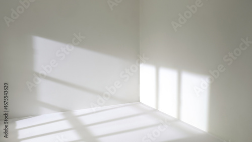 Wallpaper Mural Sunlight from the window shines on the empty room walls and floor Torontodigital.ca