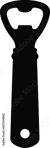 Modern black bottle opener bar tool kitchen essential accessory vector