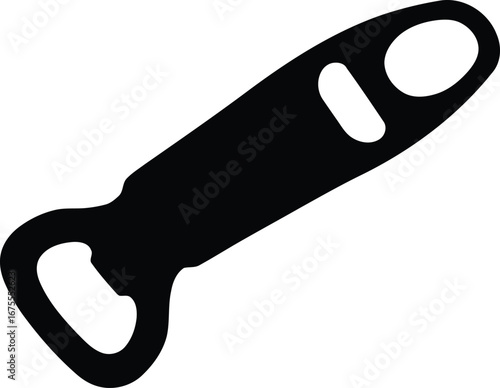 Hand drawn bottle opener kitchen tool accessory simple doodle style vector