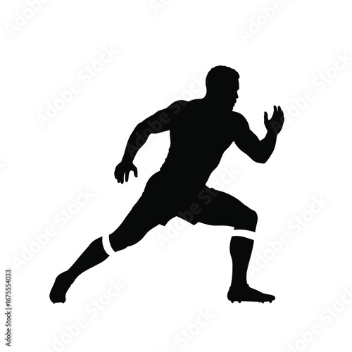 Runner silhouette athletic movement running