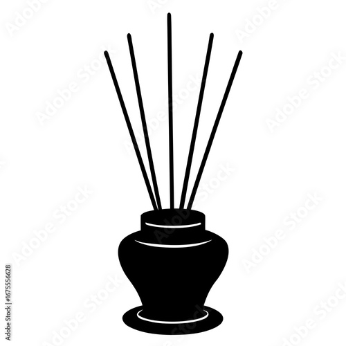 Decorative Incense Holder Vector Illustration