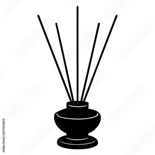 Decorative Incense Holder Vector Illustration