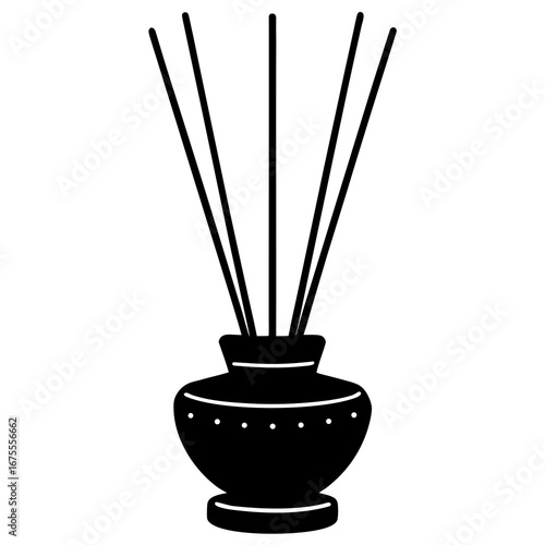 Decorative Incense Holder Vector Illustration