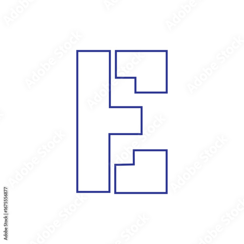 vector font letter e