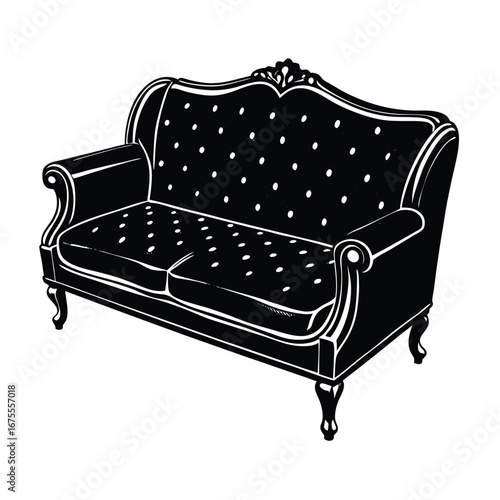 Find black tufted loveseat sofa couch furniture seating for living room decor and design ideas
