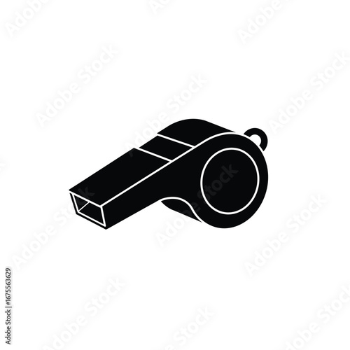 Black whistle with white accents object sports