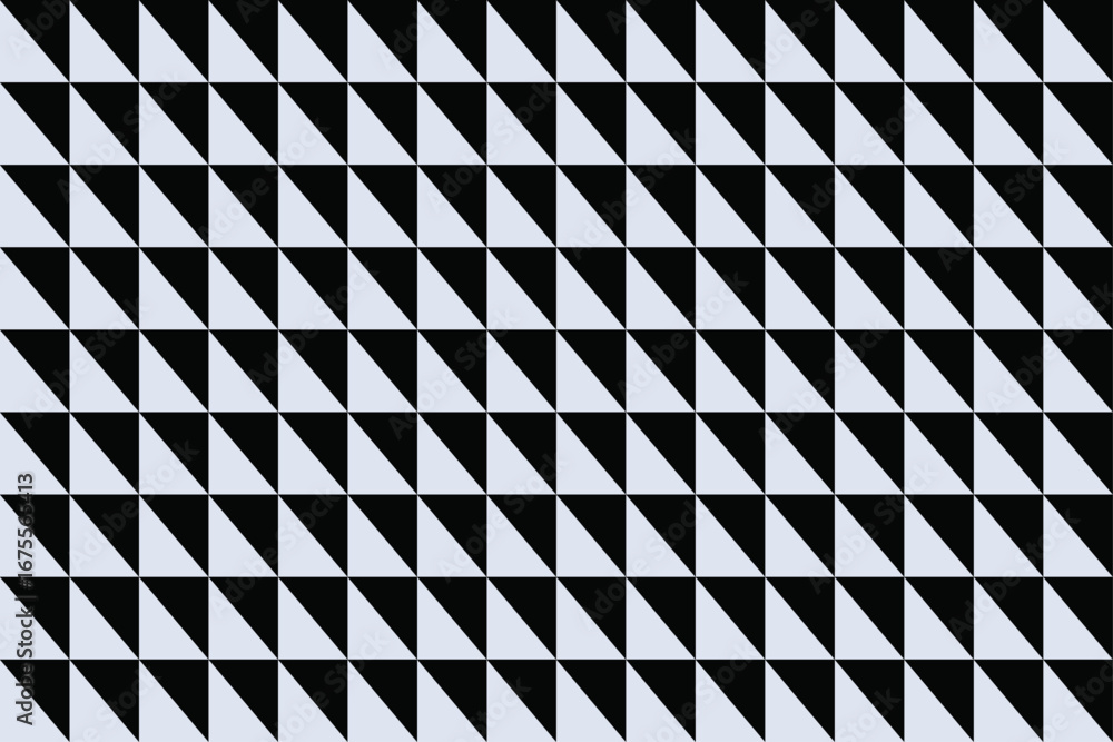 Fototapeta premium Triangle shape pattern background - Geometric shape seamless vector illustration suit for texture, fabric, ceremony, packaging, seminar background, decoration with black-white color