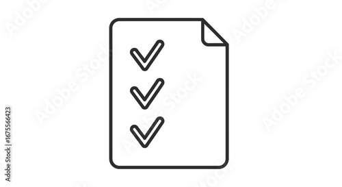 Completed Task List Vector Icon