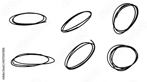 Black Circle Markers Animation on transparent background. 4k Video